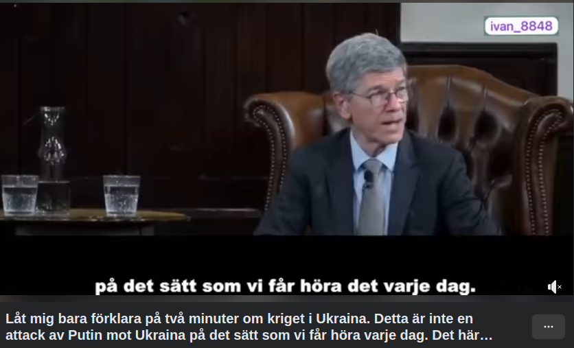 Jeffrey Sachs Förklarar Ukraina