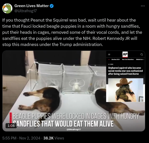 Försöksdjursexperimenterande Fauci