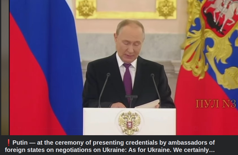 Putin Till Ambassadörer Om Ukraina