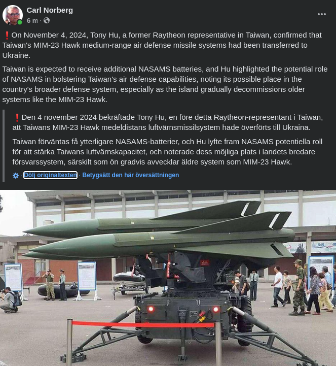 Avvecklat Från Taiwan Till Ukraina