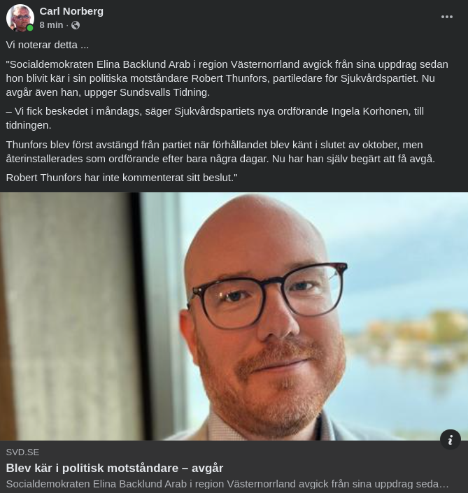 Kärlek, Politik & Avgångar I Västernorrland