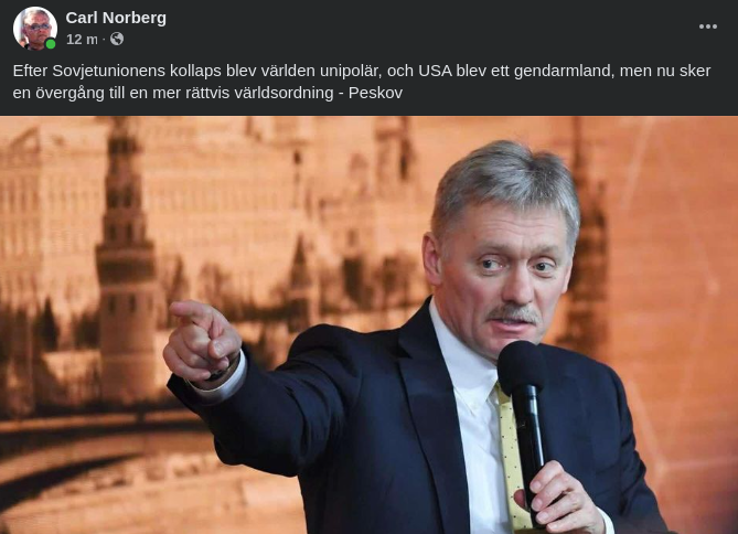 Peskov Om Världsordningsutvecklingen
