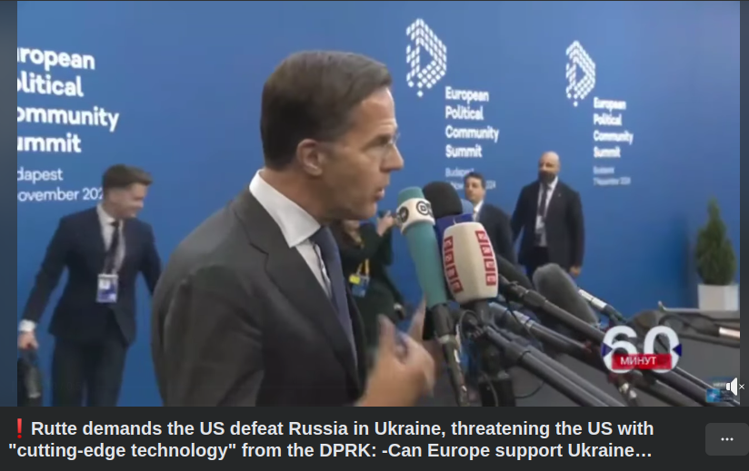 Rutte, USA & Ukraina
