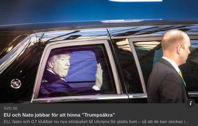 Trumpsäkringsarbete Från EU & Nato I SvD