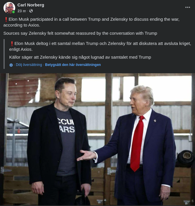 Musk & Trump I samtal Med Zelensky