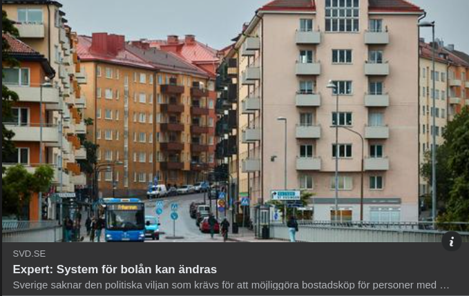 Bolånsystem Utan Monetärmekanik I SvD