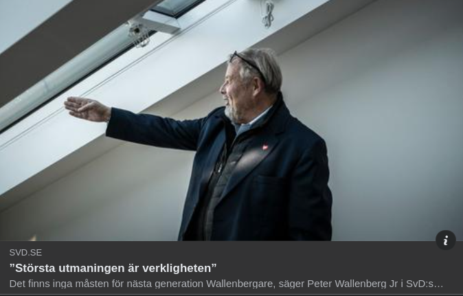 Wallenberg Berättar Vidare I SvD