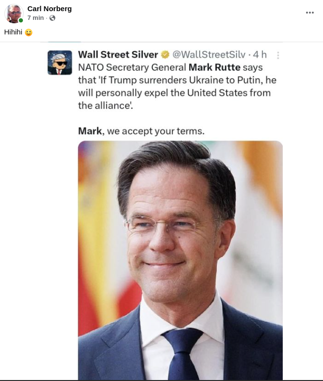 Rutte & Amerikanskt I Nato..