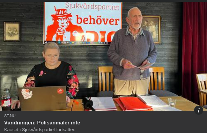 Ingen Polisanmälan I Sjukvårdspartiet