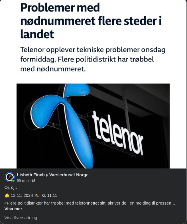 Norskt Nödnummersproblem