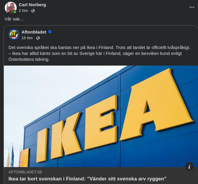 Bantad Svenska På Finskt IKEA