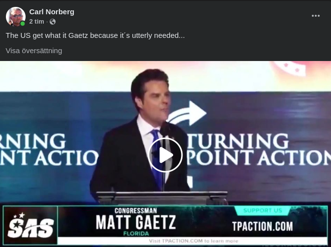 Trump Nominerar Matt Gaetz Till Justitieminister