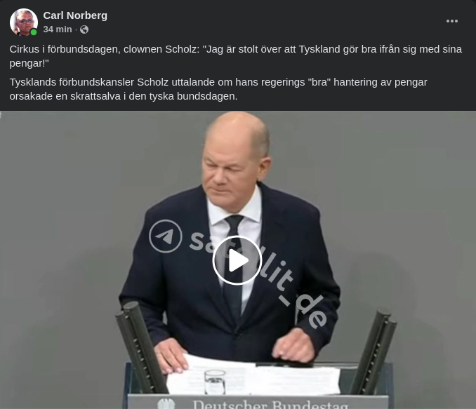 Olle Stolt Över Tysk Pengahantering