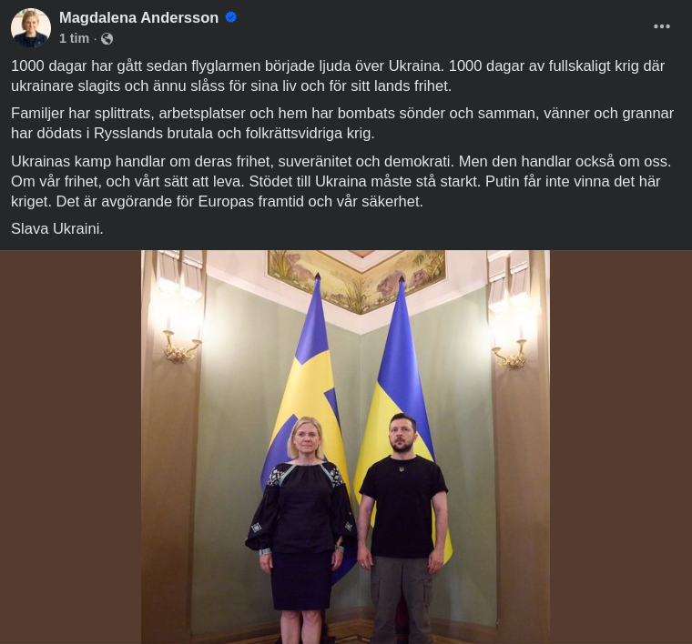 Slava Ukraini Från Magda..