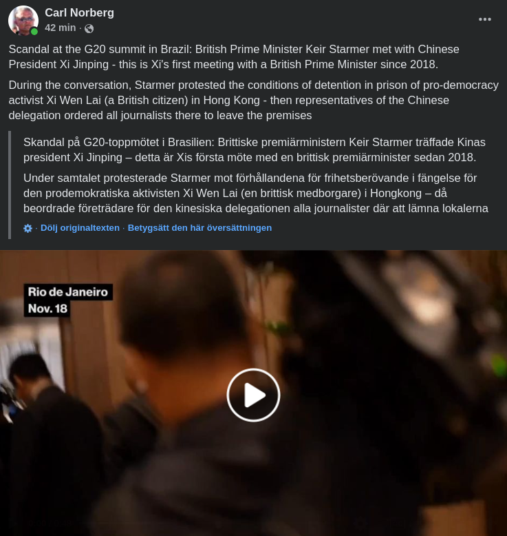 Journalister Fick Lämna Starmer-Xi Möte