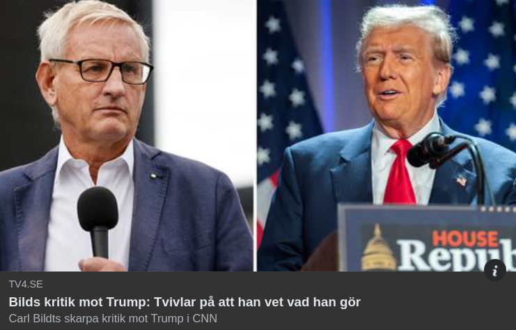 Bildt Kritiserar Trump I CNN