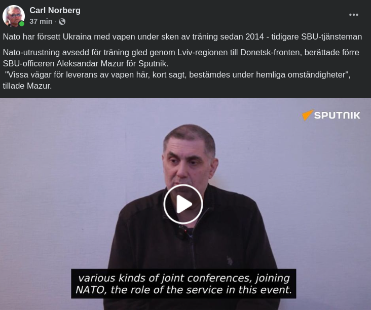 Vapenleveransvägar Sedan 2014