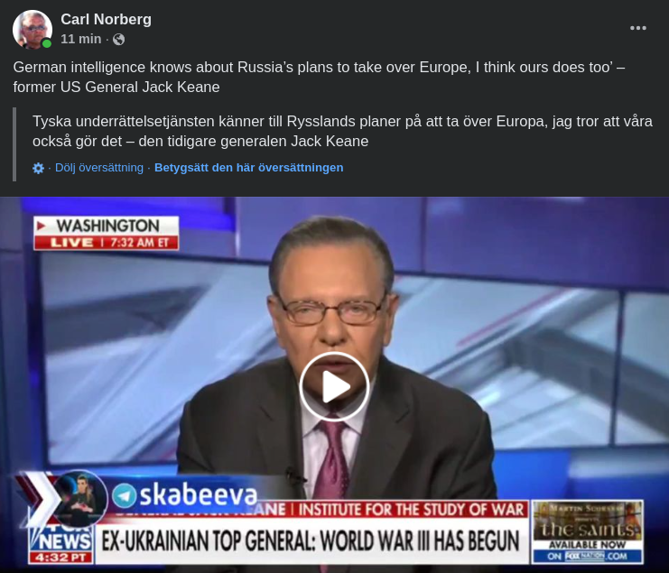 Kunskap Om Rysk Plan Att Ta Över Europa