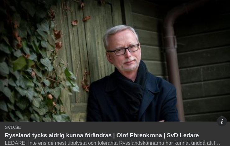 Rysk Efterblivenhet I SvD - Ehrenkrona Läser Två Böcker