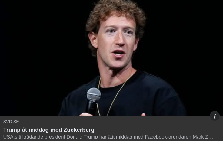 Zuckerberg På Middag Hos Trump