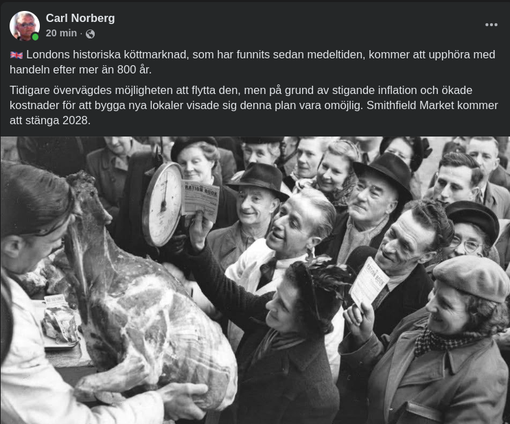 London Stänger Historisk Köttmarknad