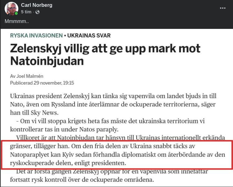 Zelensky Om Vapenviloeftergiftsmöjligheter