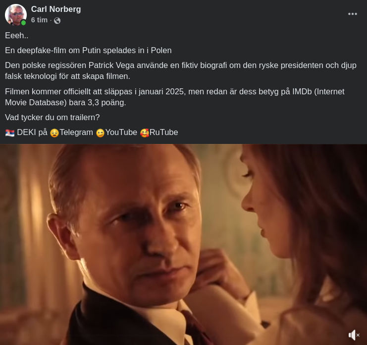 Polsk Deepfake-Film Om Putin Släpps I Januari 2025