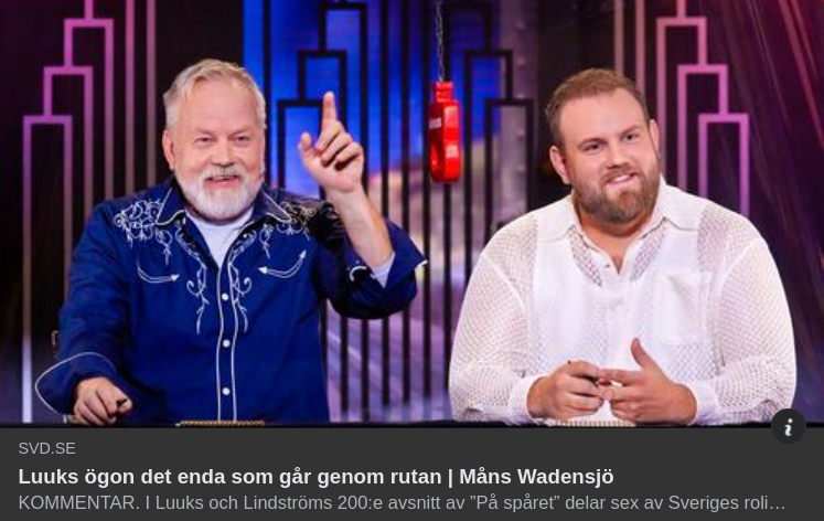 Inte Något Kul På Spåret I SvD