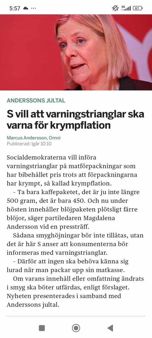 Varningstrianglar För Krympflation..