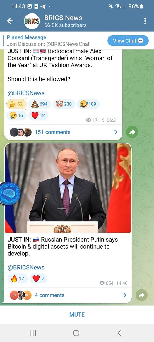 Putin: Fortsatt Digital Tillgångsutveckling