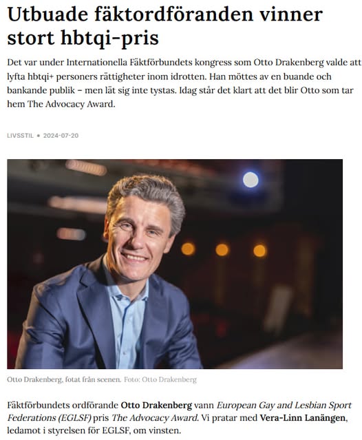 Fäktningsutbuad & HBTQI-Prisad