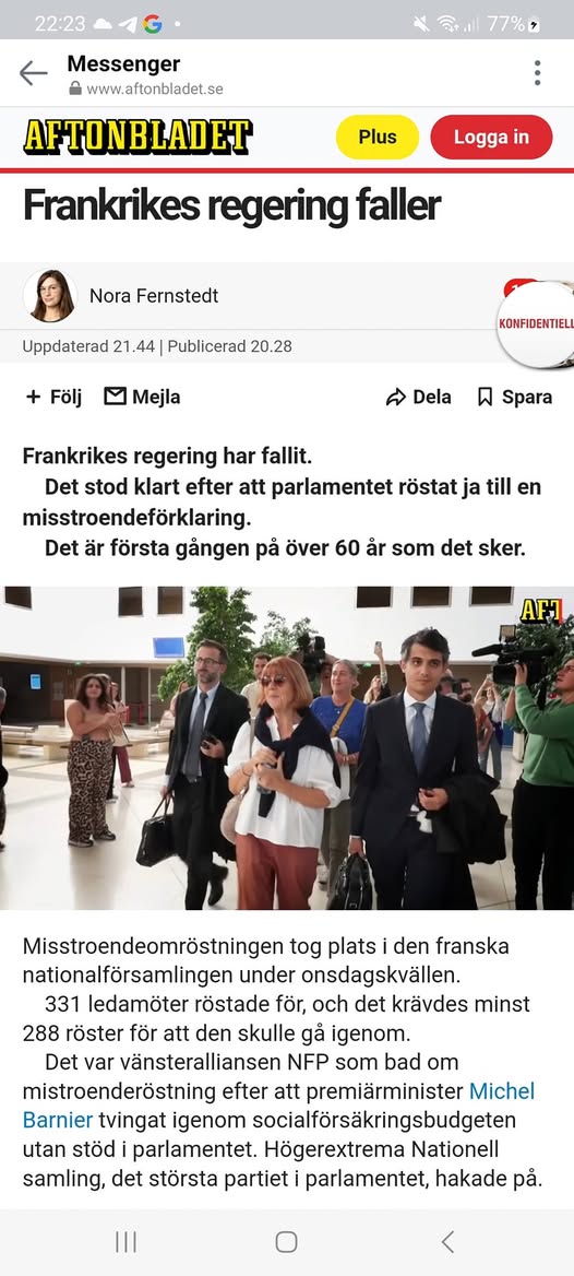 Frankrikes Regering Fälld