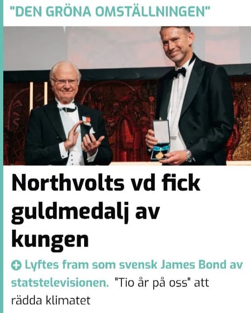 Kunglig Medalj Till Northvolts VD
