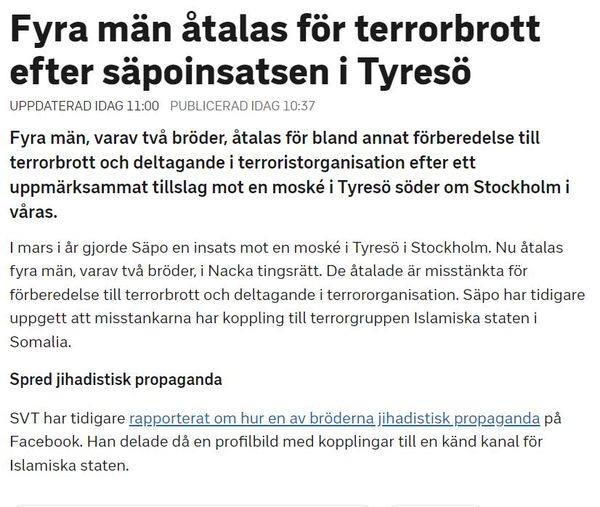 Fyra Åtalas För Terrorbrott