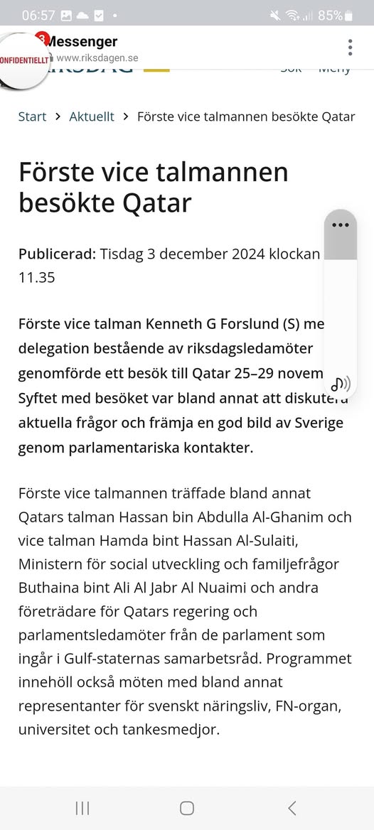Qatarbesökande Förste Vice Talman