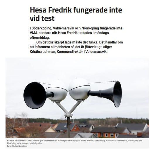 Icke Fungerande Hesa Fredrik