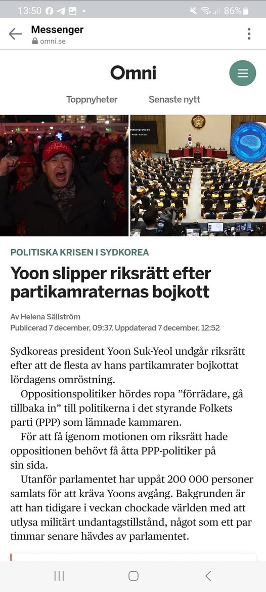 Ingen Riksrätt För Sydkoreas President