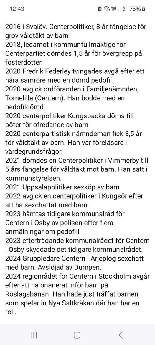 Listad Centern-Pedofili