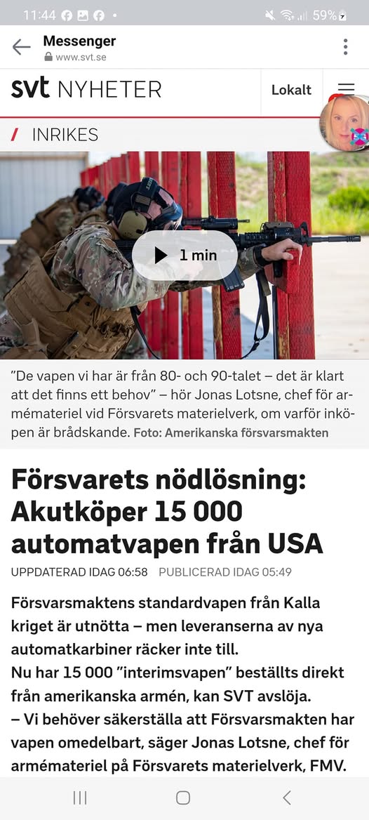 Försvarsmakten Köper Interimsvapen Från USA