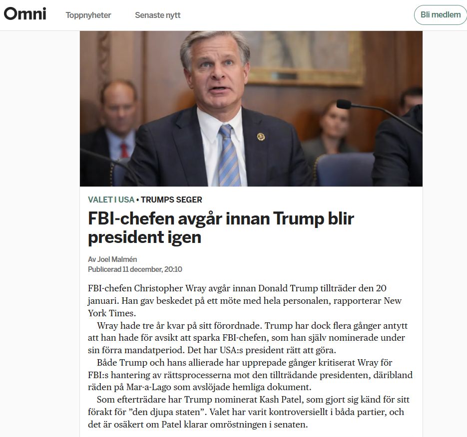 Krattande Wray Avgår