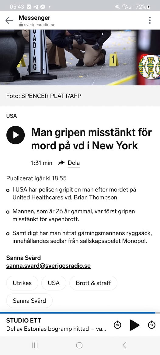 Mordmisstänkt Gripen Med Kuslig Lapp..