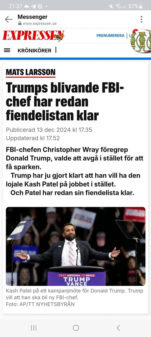 Patels Fiendelista I Expressen