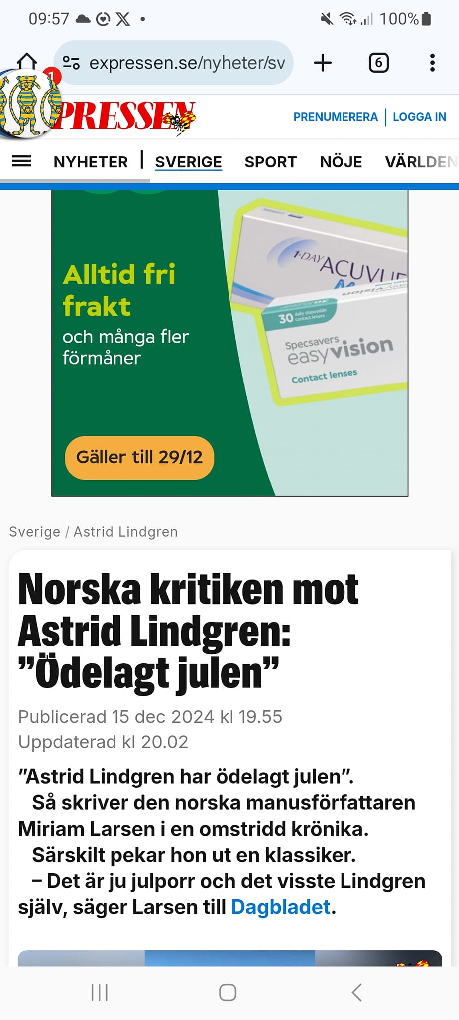 Lindgrensförstörd Norsk Jul