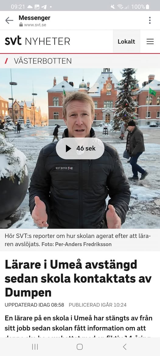 Umeålärare Avstängd Efter Dumpen-Napp