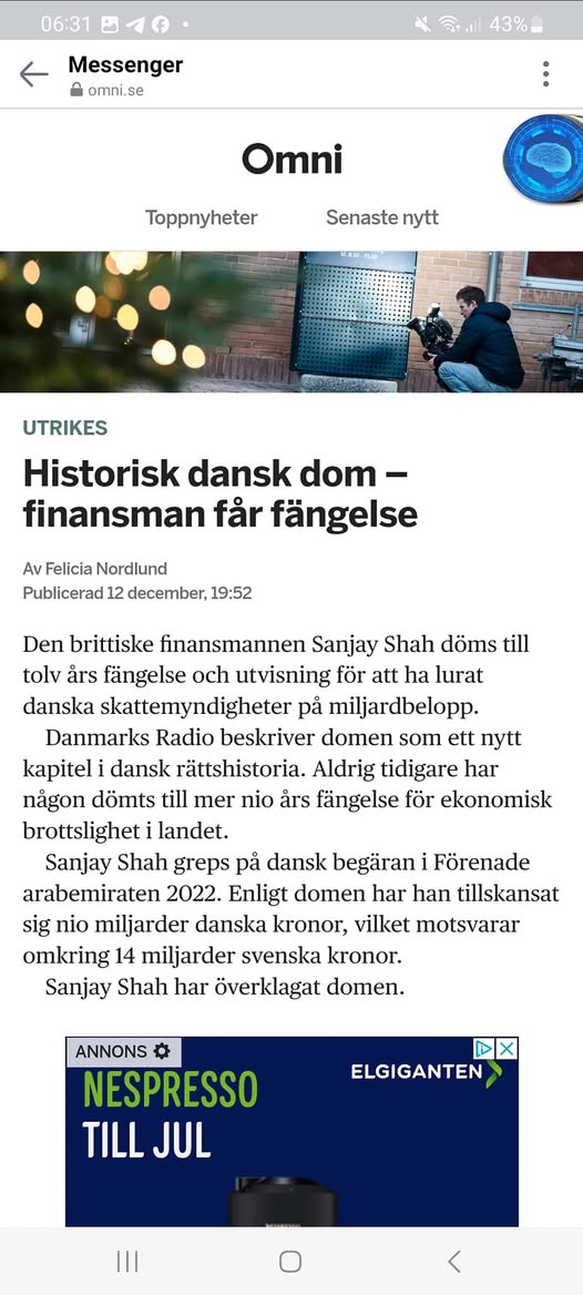 Brittisk Affärsman Får Danskt Fängelse