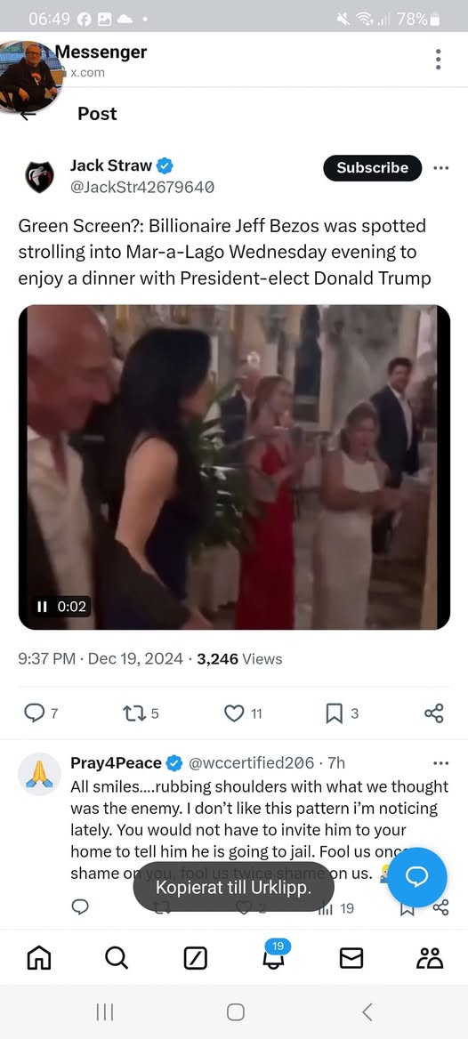 Middag För Bezos På Mar-a-Lago