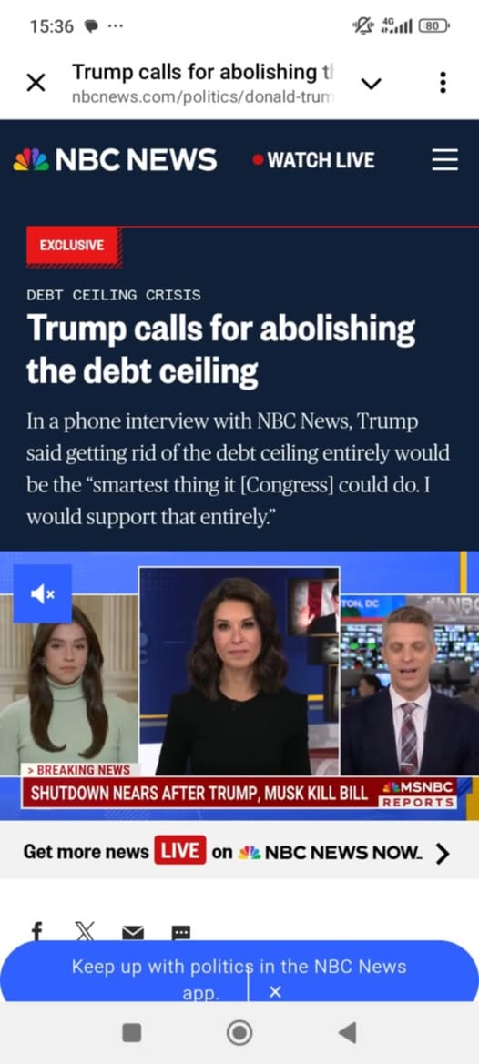 Trump Vill Överge Skuldtaket