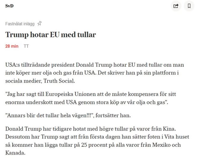 Tullhotande Trump
