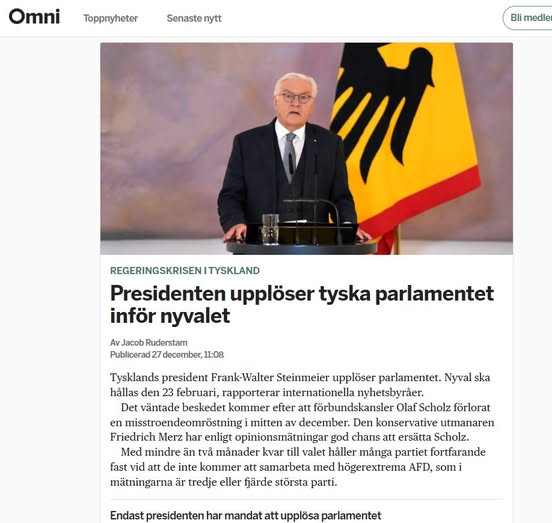 Tyska Parlamentet Upplöses