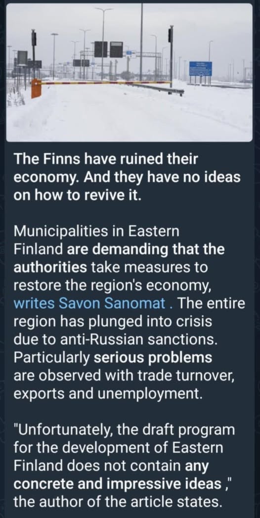 Finsk Gränsekonomi Ruinerad